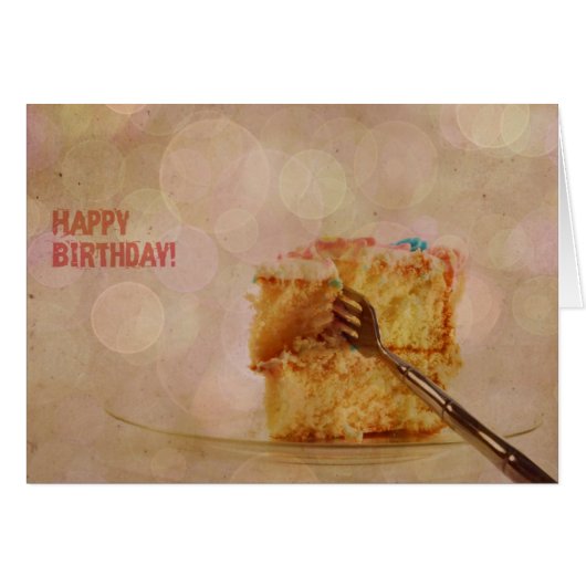 Happy Birthday Bokeh Cake (Voorkant Horizontaal)