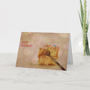 Happy Birthday Bokeh Cake Kaart