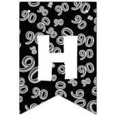 Happy Birthday Bold Black en White 90th Birthday Vlaggetjes (Tweede vlag)