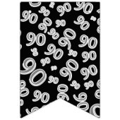 Happy Birthday Bold Black en White 90th Birthday Vlaggetjes (Eerste vlag)