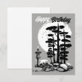 Happy Birthday Bonsai leopards Kaart (Voorkant / Achterkant)