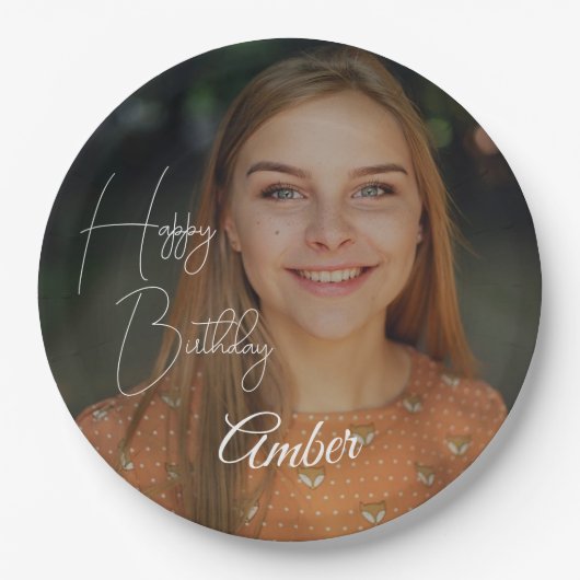 Happy Birthday - Bord voor persoonlijk fotopapier (Voorkant)