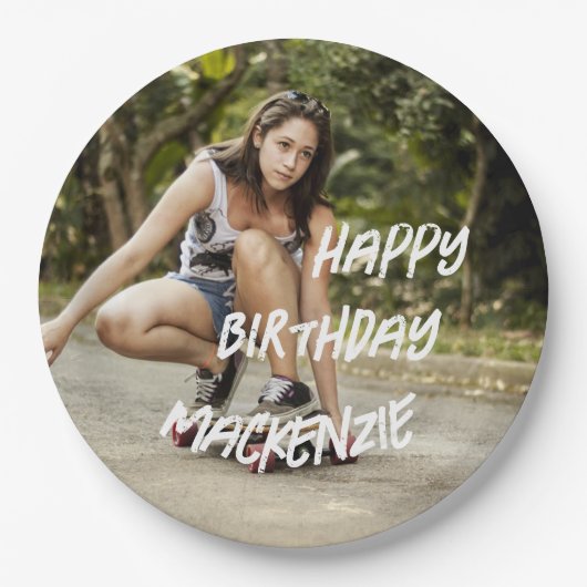 Happy Birthday - Bord voor persoonlijk fotopapier (Voorkant)