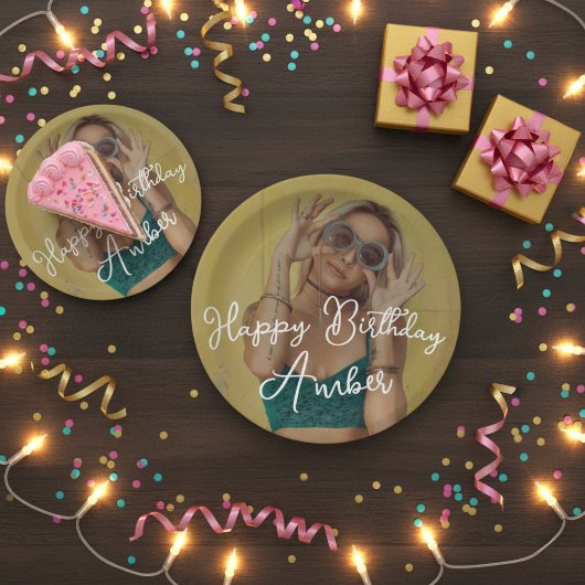 Happy Birthday - Bord voor persoonlijk fotopapier