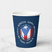 Happy Birthday Boricua Theme, Puerto Rico Papieren Bekers (Achterkant)