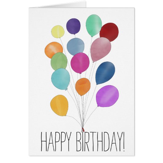 Happy Birthday bos ballonnen (Voorkant)