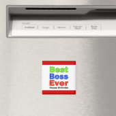 Happy Birthday Boss Best Boss Ever Magneet (Insitu (Vaatwasser))