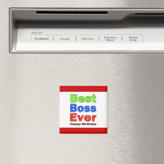 Happy Birthday Boss Best Boss Ever Magneet (Insitu (Vaatwasser))