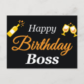 Happy Birthday Boss Briefkaart (Voorkant)