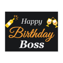 Happy Birthday Boss Briefkaart