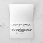 Happy Birthday Boss Floral Kaart (Binnen)