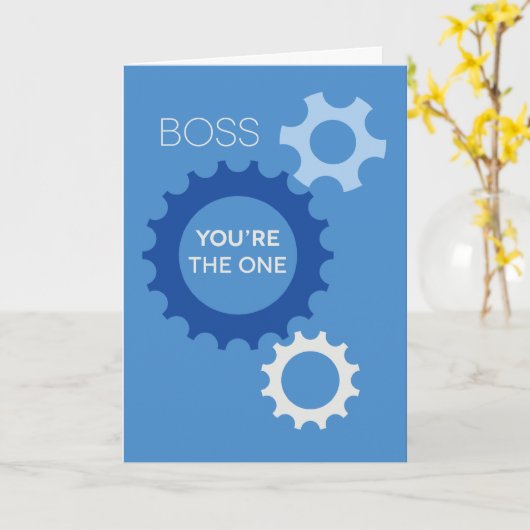 Happy Birthday Boss Jij bent de ware Kaart (Gele Bloem)