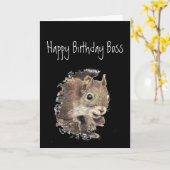 Happy Birthday Boss, om er maar één in nuchter te  Kaart (Gele Bloem)