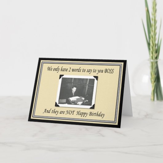 Happy Birthday Boss uit de groep Kaart (Voorkant)