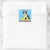 Happy Birthday Boston Terrier Cupcakes Stickers (Tas)