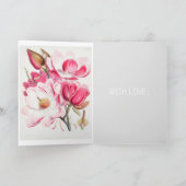 HAPPY BIRTHDAY BOTANICAL " MAGNOLIA" KAART (Binnen)