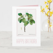 HAPPY BIRTHDAY BOTANICAL "MAGNOLIA" KAART (Gele Bloem)
