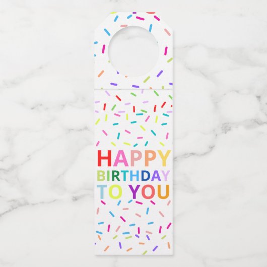 Happy Birthday Bottle Label (Voorkant)