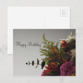 Happy Birthday Bouquet Briefkaart (Voorkant / Achterkant)