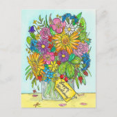 Happy Birthday Bouquet briefkaart van N. Janes (Voorkant)
