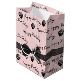 Happy Birthday Bow en Polka Dot Balloons Medium Cadeauzakje
