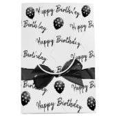 Happy Birthday Bow en Polka Dot Balloons Medium Cadeauzakje (Voorkant)