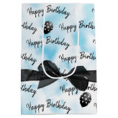 Happy Birthday Bow en Polka Dot Balloons Medium Cadeauzakje (Achterkant)