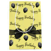 Happy Birthday Bow en Polka Dot Balloons Medium Cadeauzakje (Voorkant)