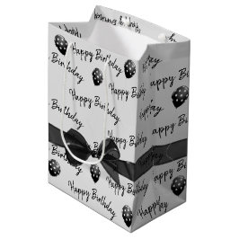 Happy Birthday Bow en Polka Dot Balloons Medium Cadeauzakje