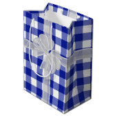 Happy Birthday Bow op pad Medium Cadeauzakje (Achterkant Gekanteld)