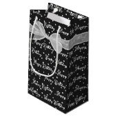 Happy Birthday Bow op poka Dots Klein Cadeauzakje (Achterkant Gekanteld)