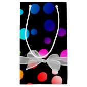 Happy Birthday Bow op Stippen Klein Cadeauzakje (Achterkant)