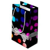 Happy Birthday Bow op Stippen Klein Cadeauzakje (Achterkant Gekanteld)