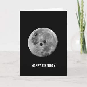 Happy Birthday Bowler Bowling Moon Grappig Kaart