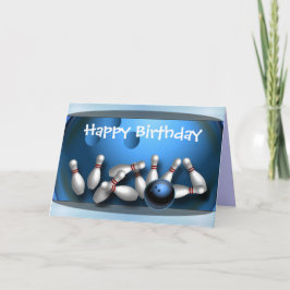 Happy Birthday Bowling Kaart