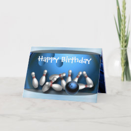 Happy Birthday Bowling Kaart