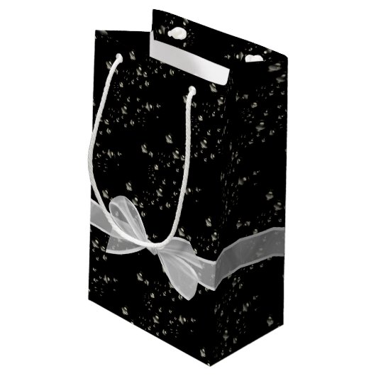 Happy Birthday Bows en Bubbles Klein Cadeauzakje (Achterkant Gekanteld)