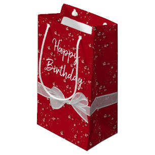 Happy Birthday Bows en Bubbles Klein Cadeauzakje