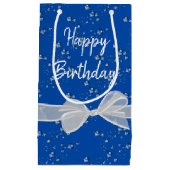 Happy Birthday Bows en Bubbles Klein Cadeauzakje (Voorkant)