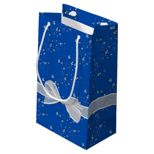 Happy Birthday Bows en Bubbles Klein Cadeauzakje (Achterkant Gekanteld)