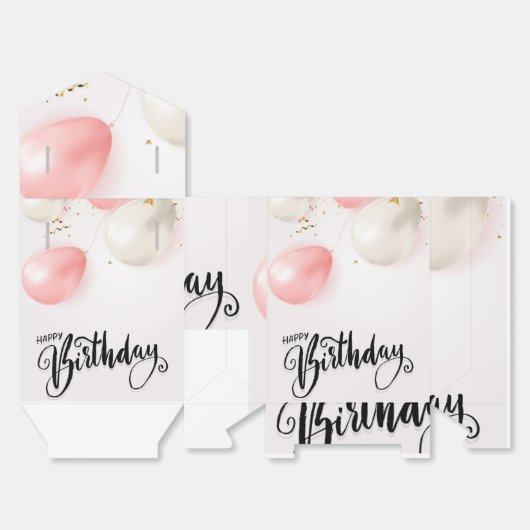 happy birthday box bedankdoosjes (Ongevouwen)