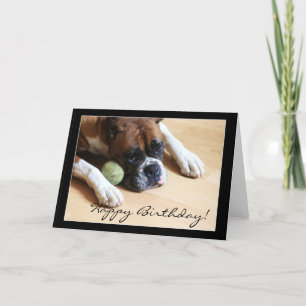 Happy Birthday Boxer Dog Wenskaart Kaart
