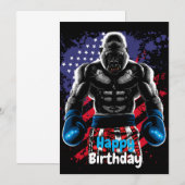 Happy Birthday boxer gorilla Kaart (Voorkant / Achterkant)