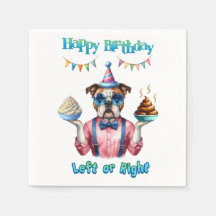 Happy Birthday Boxer links of rechts traktatie