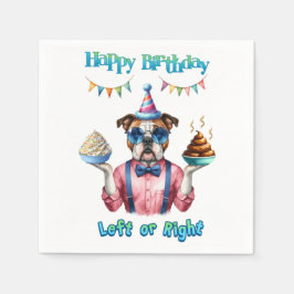 Happy Birthday Boxer links of rechts traktatie Servet