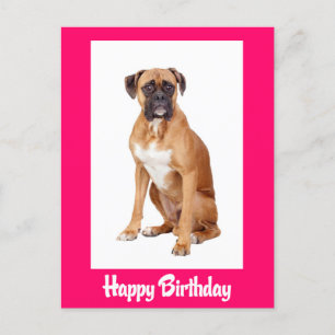 Happy Birthday Boxer Puppy Dog Briefkaart