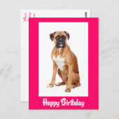 Happy Birthday Boxer Puppy Dog Briefkaart (Voorkant / Achterkant)