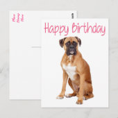 Happy Birthday Boxer Puppy Dog Briefkaart (Voorkant / Achterkant)