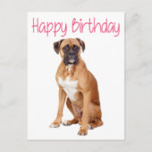 Happy Birthday Boxer Puppy Dog Briefkaart (Voorkant)