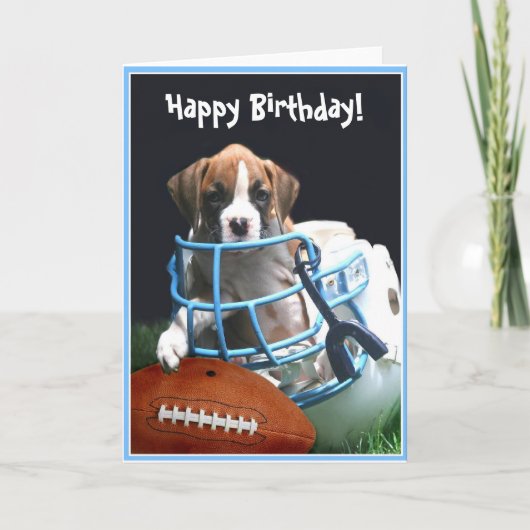 Happy Birthday Boxer puppy wenskaart Kaart (Voorkant)
